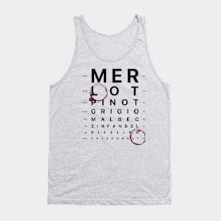 Wine Drinker Eye Chart Tank Top